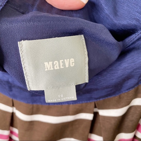 Anthropologie Maeve Tiered Striped Ruffle Skirt 10 - Picture 5 of 7